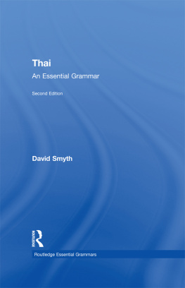 David Smyth - Thai: An Essential Grammar