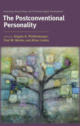 Pfaffenberger - The Postconventional Personality (SUNY series in Transpersonal and Humanistic Psychology)