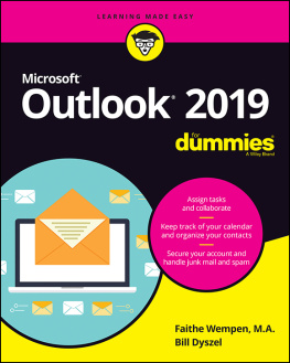 Faithe Wempen Outlook 2019 For Dummies