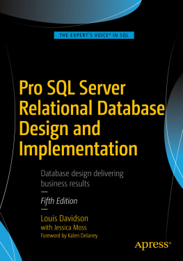 Louis Davidson - Pro SQL Server Relational Database Design and Implementation