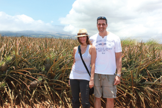 Peter and me touring a pineapple farm in Maui TABLE OF CONTENTS - photo 3