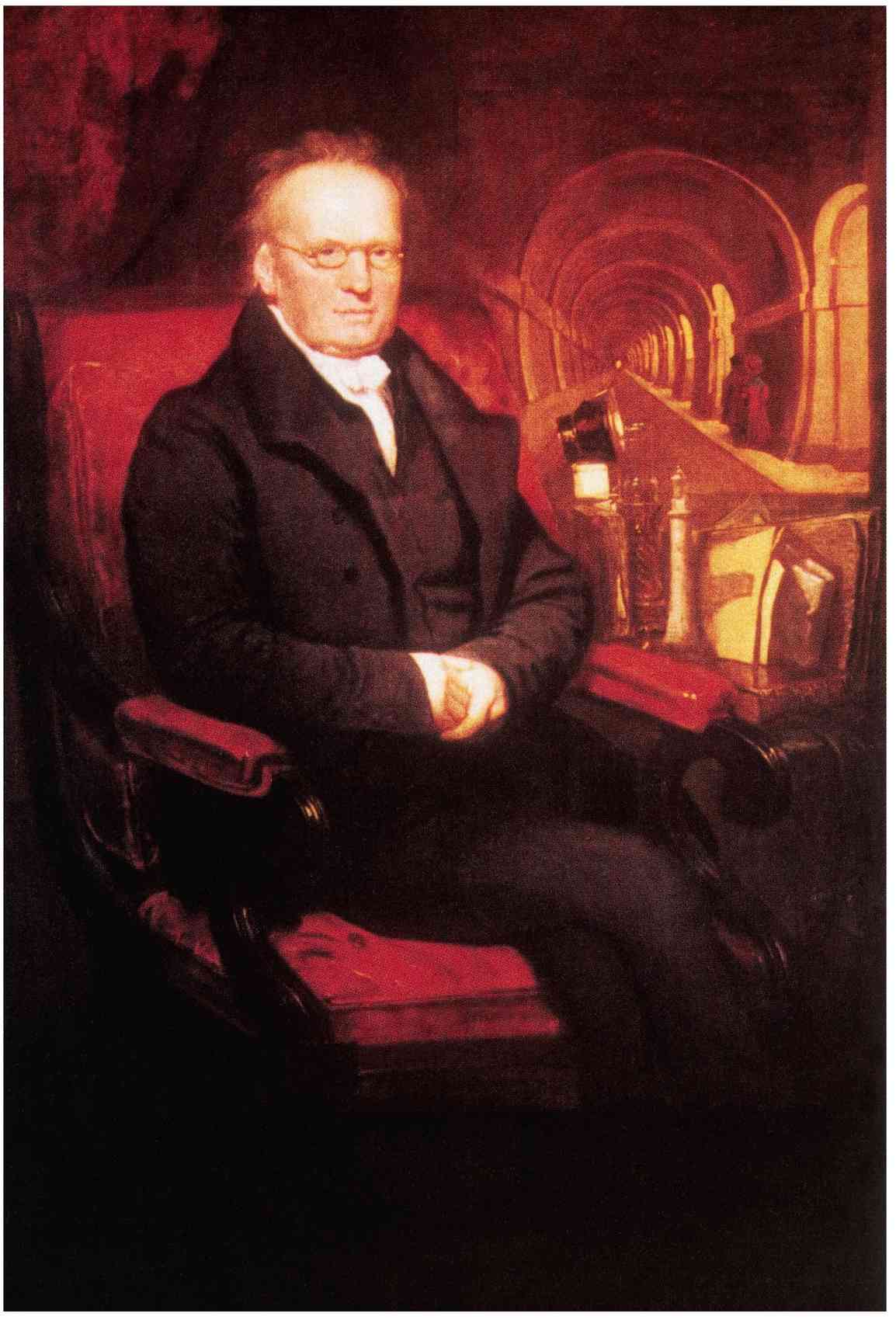 Samuel Drummonds portrait of Marc Brunel in later life showing the Thames - photo 3