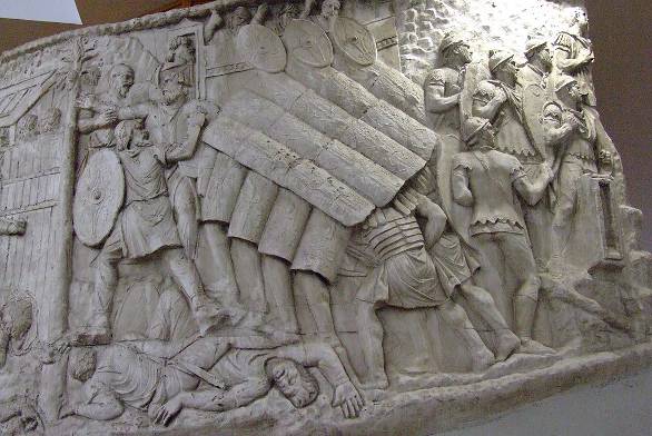 A depiction of the testudo on Trajans Column a triumphal column in Rome - photo 18