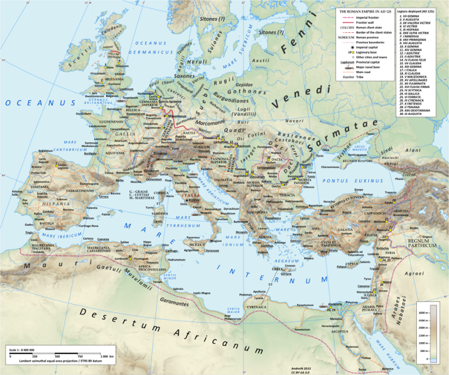 The Roman Empire in the time of Hadrian c 130 AD showing in south-western - photo 16