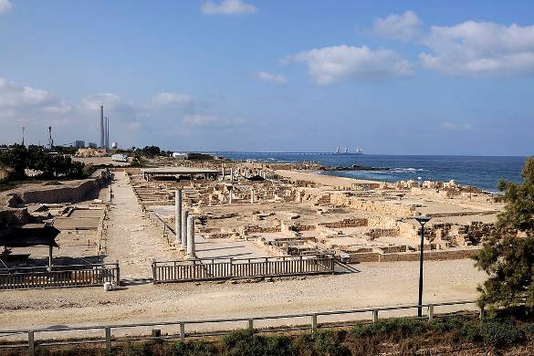 The ruins of Caesarea Maritima an ancient city in the Sharon plain on the - photo 14