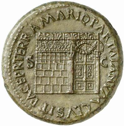 Image of the Temple of Janus on a coin from the reign of Nero 54-68 AD The - photo 17