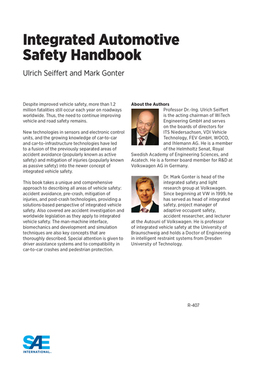 Integrated Automotive Safety Handbook Front Matter Print 978-0-7680-6437-7 - photo 3