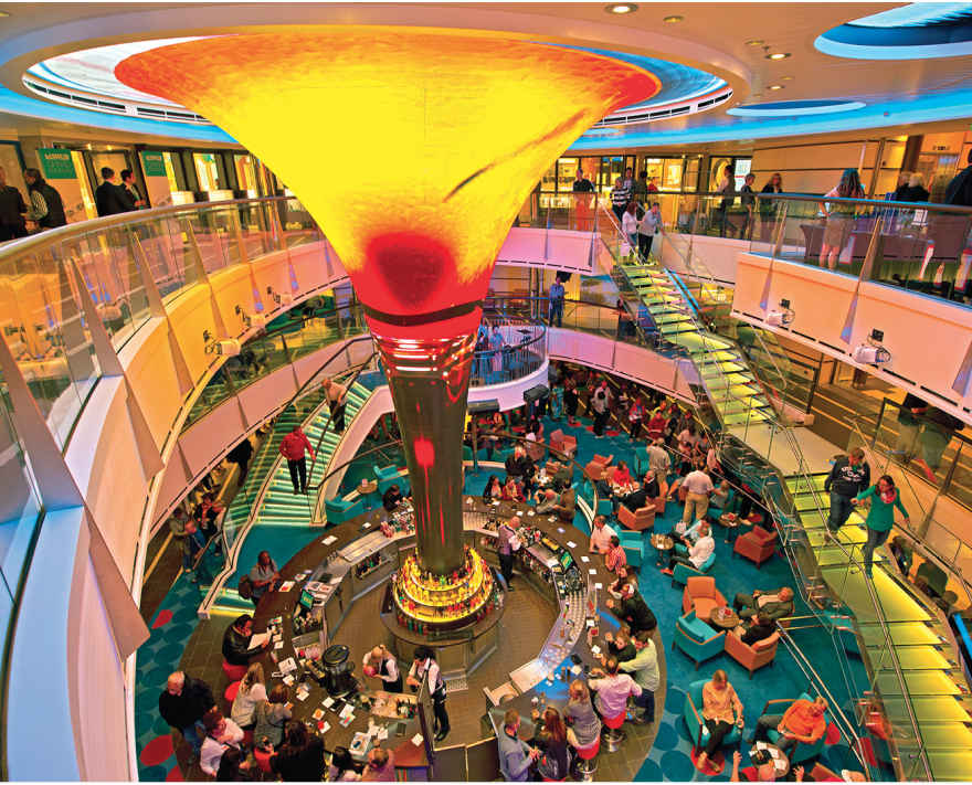 An LED sculpture pictured is the focal point of the Carnival Vista s atrium - photo 21