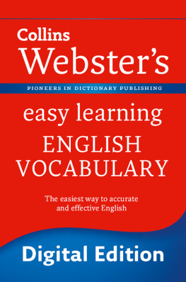 Collins Webster’s Easy Learning English Vocabulary (Collins Webster’s Easy Learning)