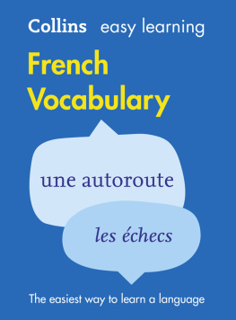 Collins Dictionaries Easy Learning French Vocabulary (Collins Easy Learning French)