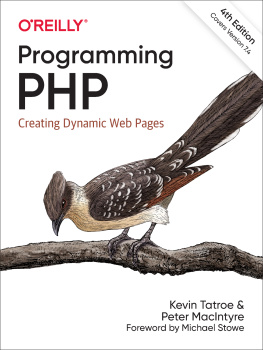 Kevin Tatroe Programming PHP: Creating Dynamic Web Pages