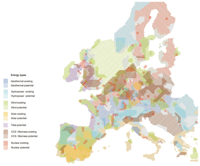 EU Energy Resource Mosaic overlay of current energy use and those regions - photo 1
