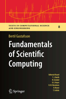 Bertil Gustafsson Fundamentals of Scientific Computing