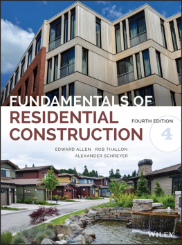 Edward Allen Fundamentals of Residential Construction