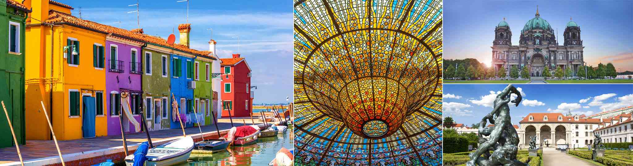 Left to right then top to bottom Burano Venice stained-glass dome at the - photo 3