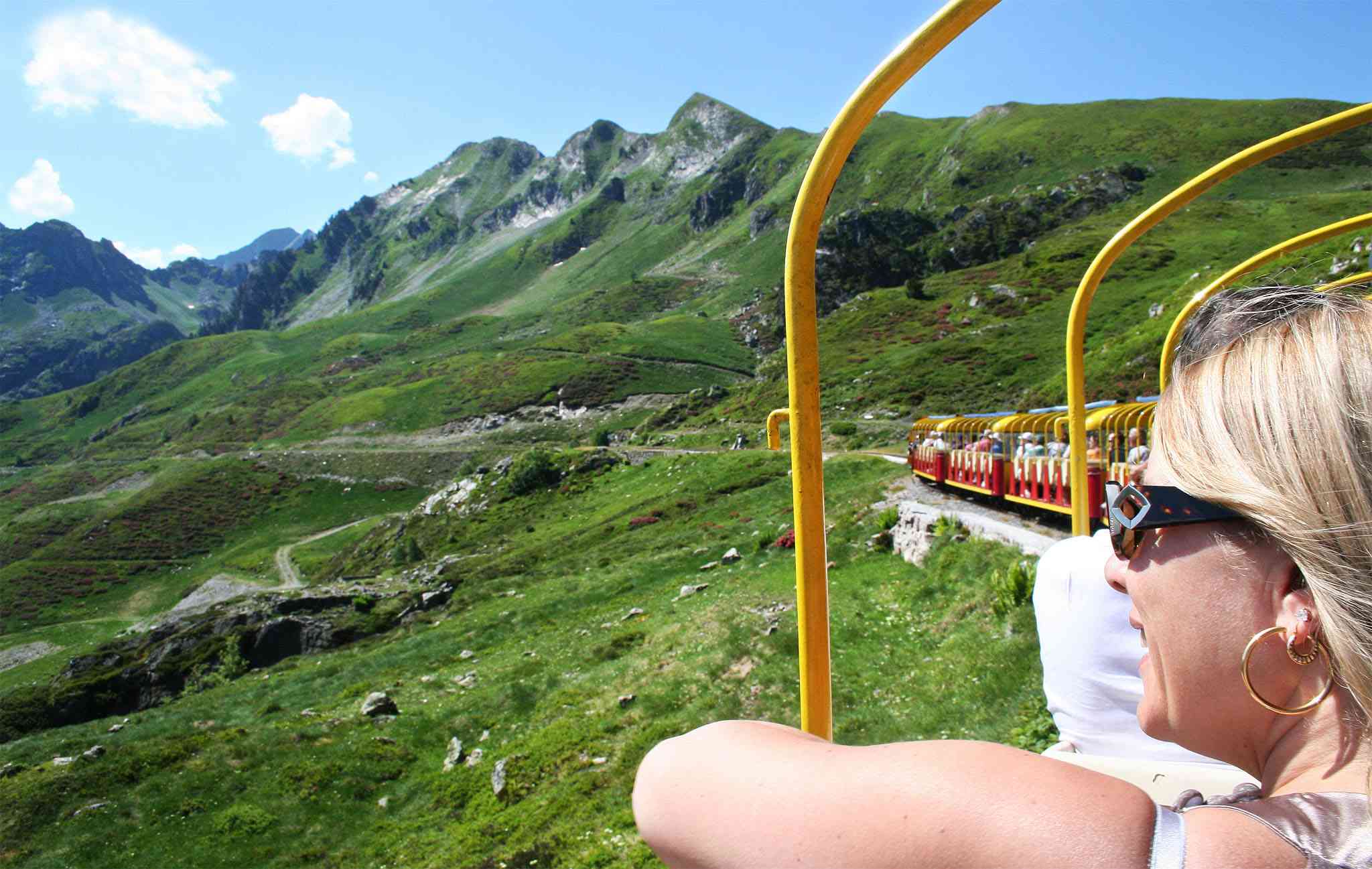 Le Petit Train dArtouste chugging along a hairpin bend on its way up to the - photo 13