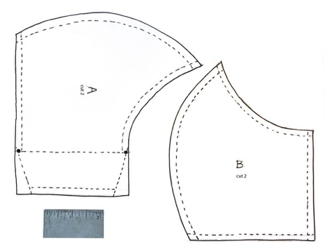 Place the cut-out pattern from the cardboard or white paper and cut out two - photo 2