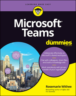 Rosemarie Withee - Microsoft Teams For Dummies