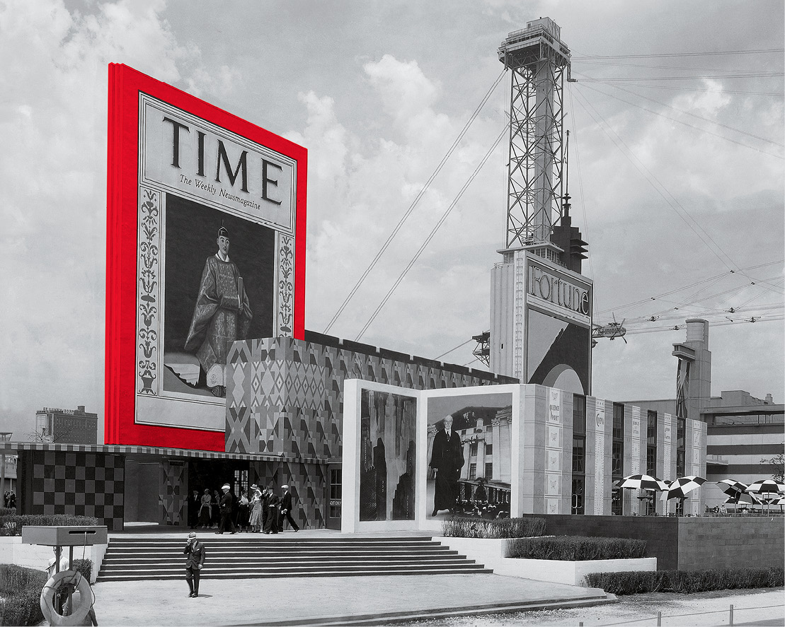 A giant facsimile of the June 6 1932 cover with Japans Emperor Hirohito looms - photo 2