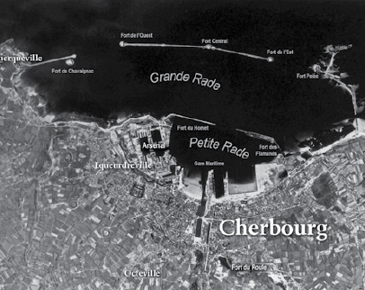 An aerial reconnaissance photo of Cherbourg from the summer of 1944 NARA - photo 2