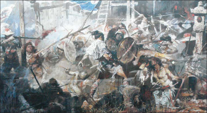A painting in the National Military Museum Beijing depicting a battle between - photo 2