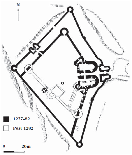 A plan view of Aberystwyth castle Begun in 1277 it was of lozenge shape and - photo 2