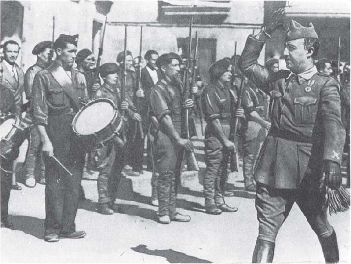 General Francisco Franco y Bahamonde inspects a guard of honour at Burgos in - photo 3