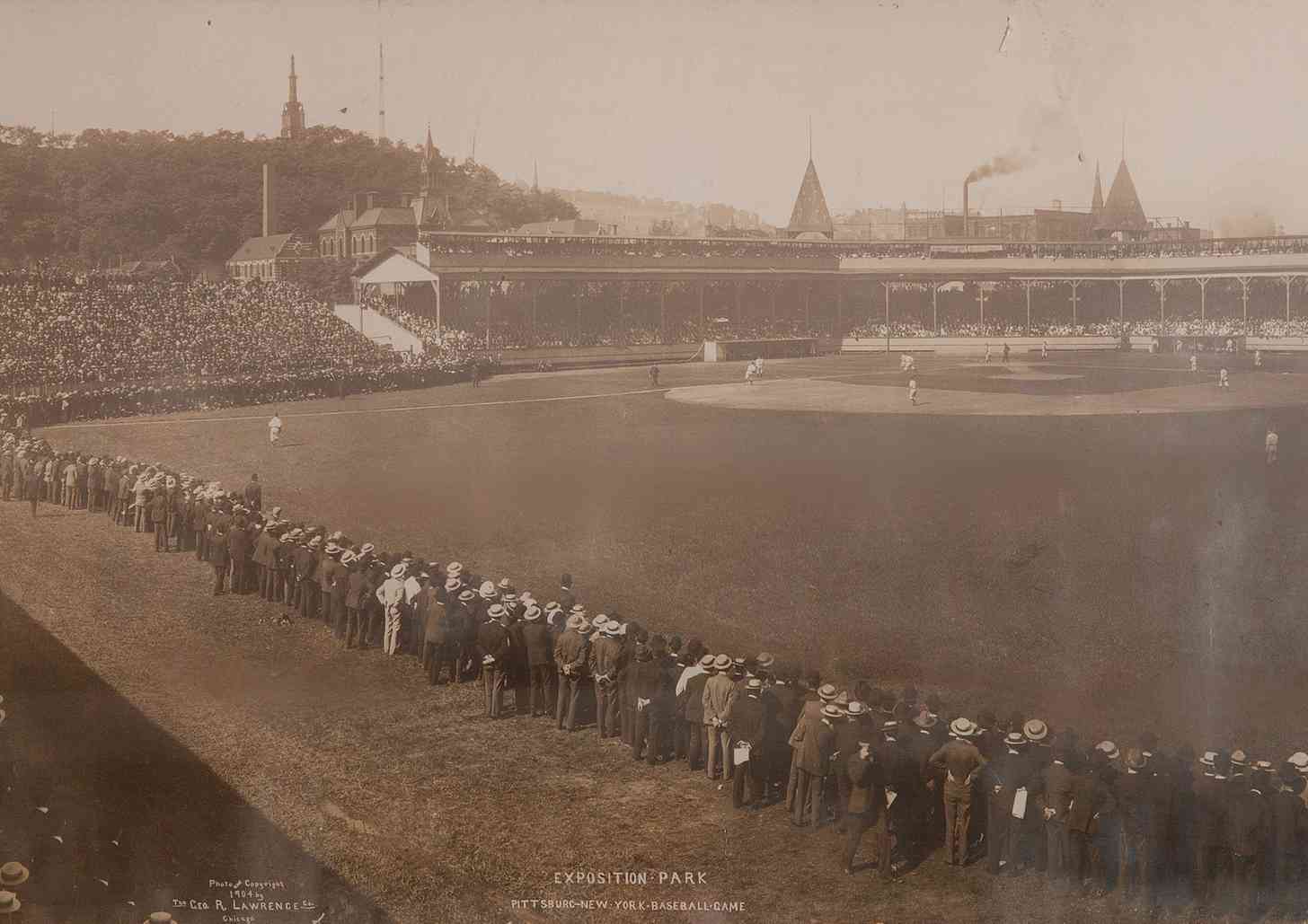 Panoramic photograph by George R Lawrence of a game between the Pittsburgh - photo 4