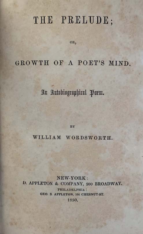 Title page of first American edition of The Prelude 1850 Max Beerbohm - photo 28