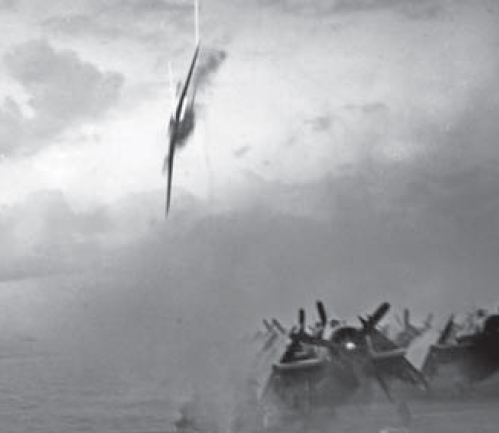 This dramatic image was taken seconds before this aircraft probably a Yokosuka - photo 2