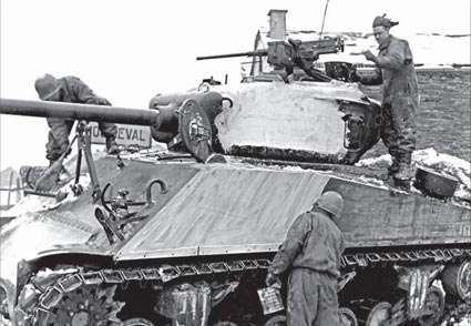 The crew of an M4A3 76mm Co A 774th Tank Battalion is seen here - photo 4