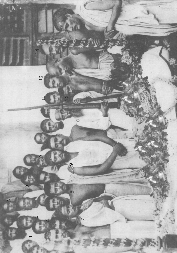 A group of devotees standing by Rmakrishnas body obscured after his passing - photo 9