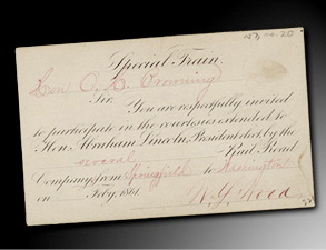 Invitation to join President-Elect Abraham Lincoln aboard the Presidential - photo 6