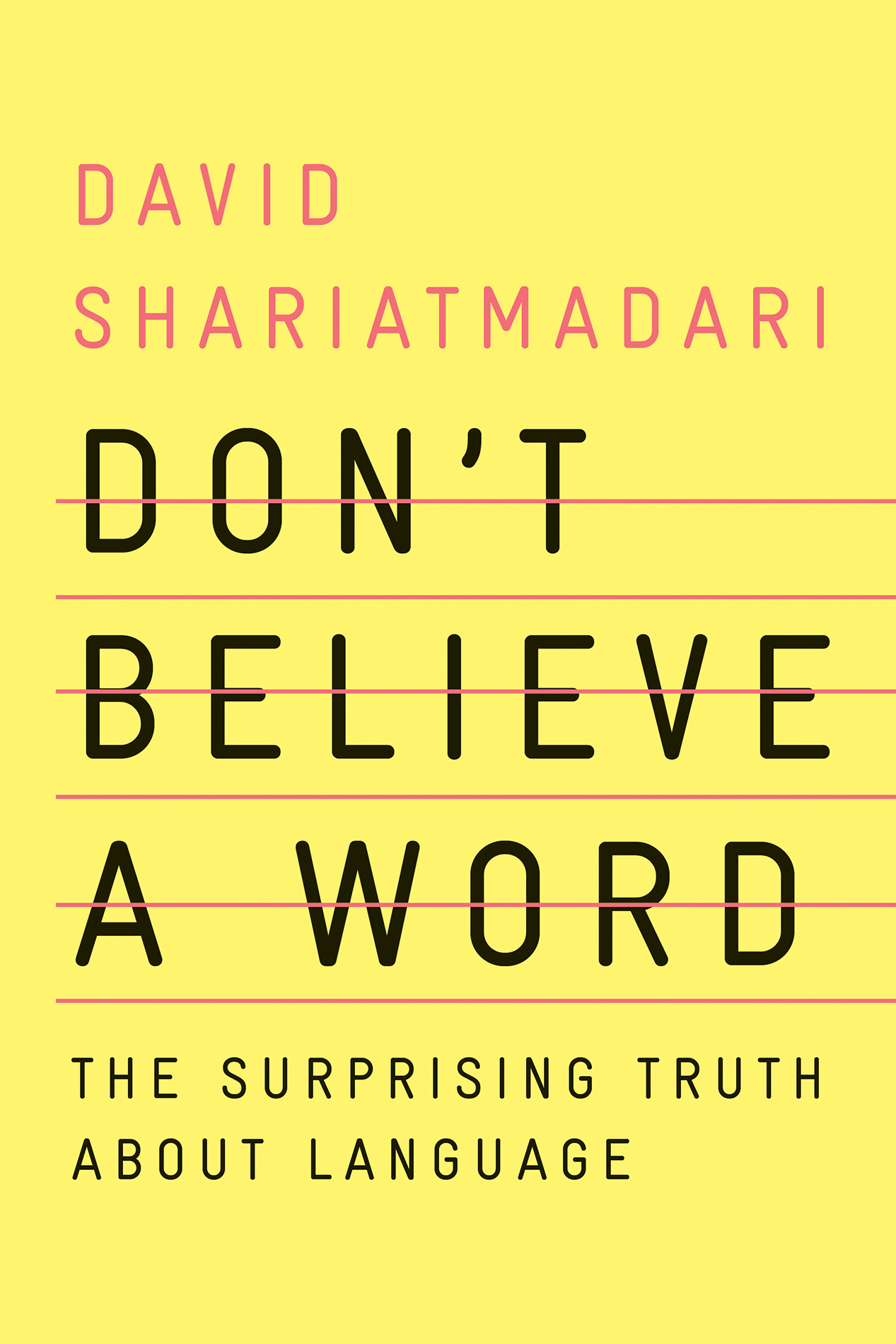 DONT BELIEVE A WORD The Surprising Truth About Language DAVID SHARIATMADARI - photo 1