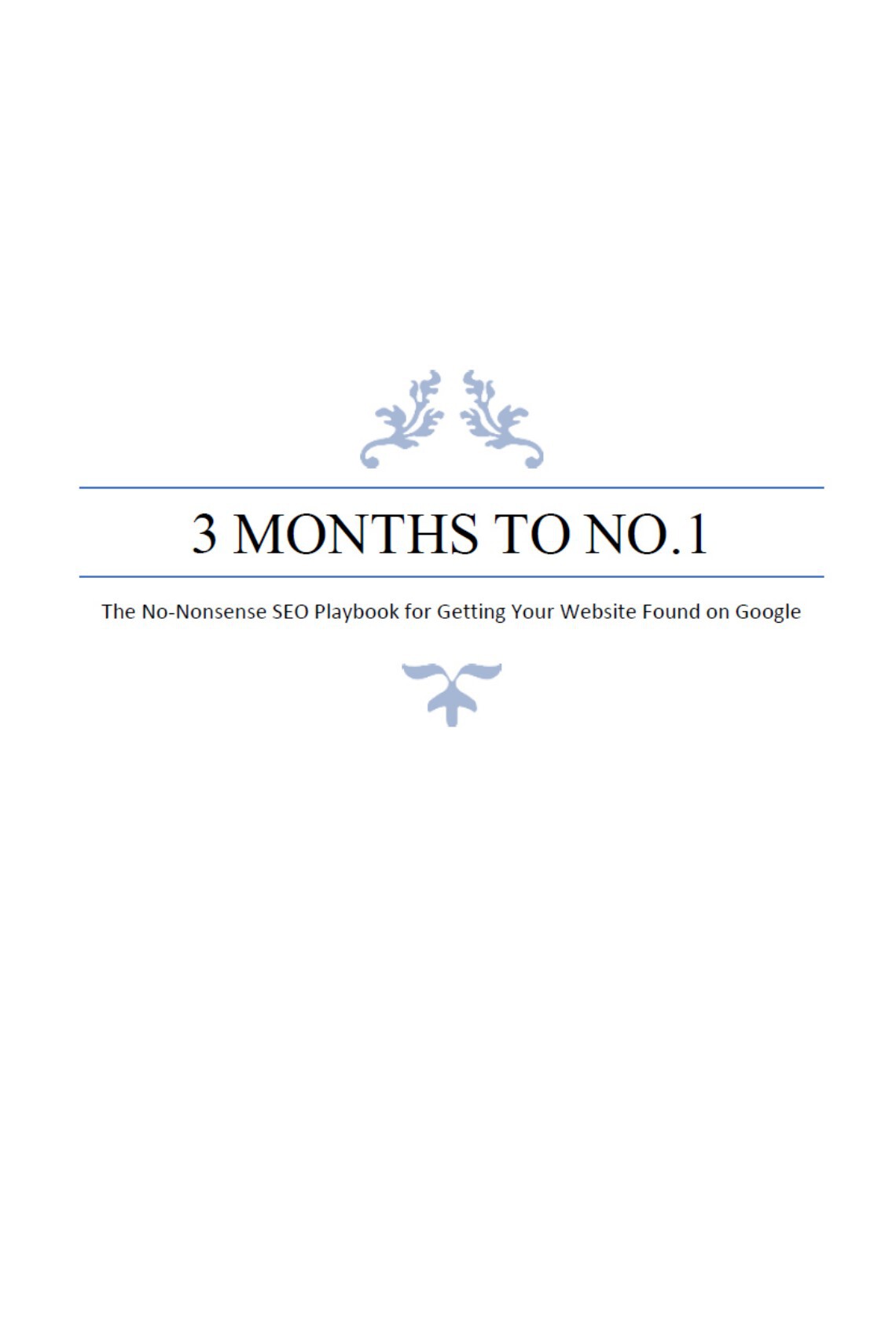 3 Months to No1 The No Nonsense SEO Playbook for Getting Your Website Found on - photo 2