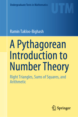 Ramin Takloo-Bighash Right Triangles, Sums of Squares, and Arithmetic