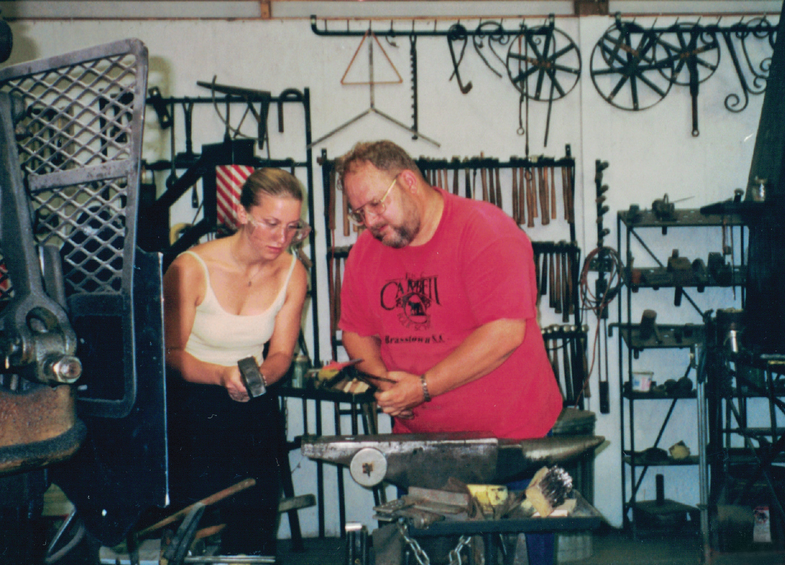 A trip to Uncle Dougs forge in 2001 when I received that very first metal burn - photo 10