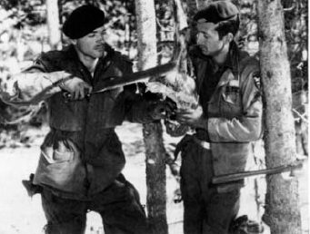 Members of the 77th SFGA undertaking survival training at Camp Hale Colorado - photo 2