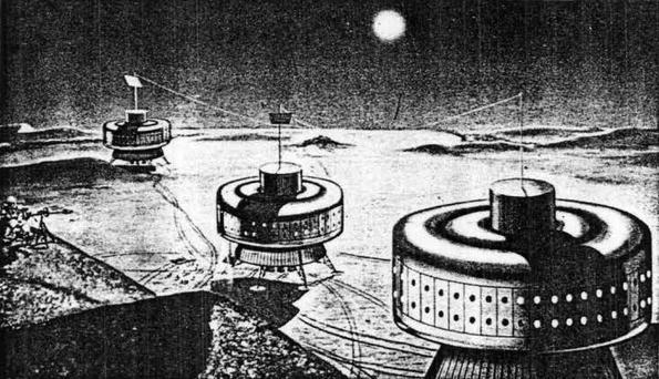 Illustration of a Mars base in Krafft Ehricke s description of spaceflight in - photo 1