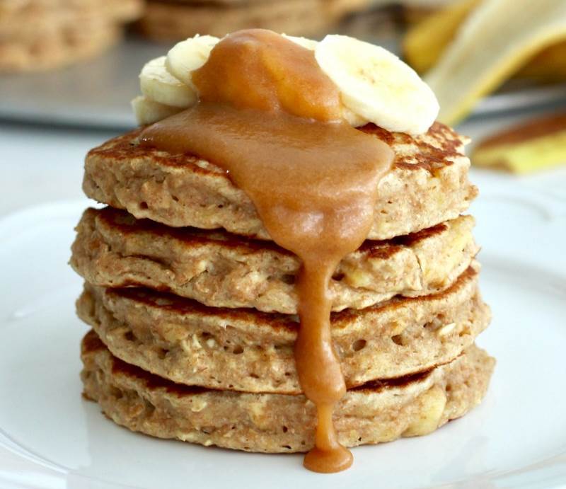 Banana Pancakes with Peanut Swirl Sauce These are the perfect pancakes to enjoy - photo 10