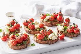 Bruschetta with ripe cherry tomatoes and creamy mozzarella is a great way to - photo 6