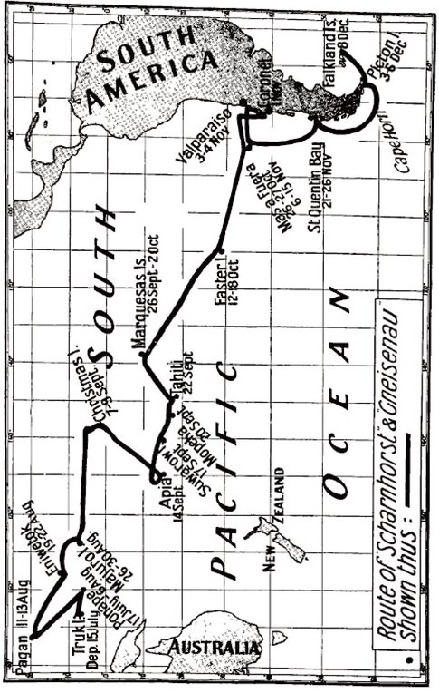 The movements of the German East Asia Squadron 15 July to 8 December 1914 - photo 3