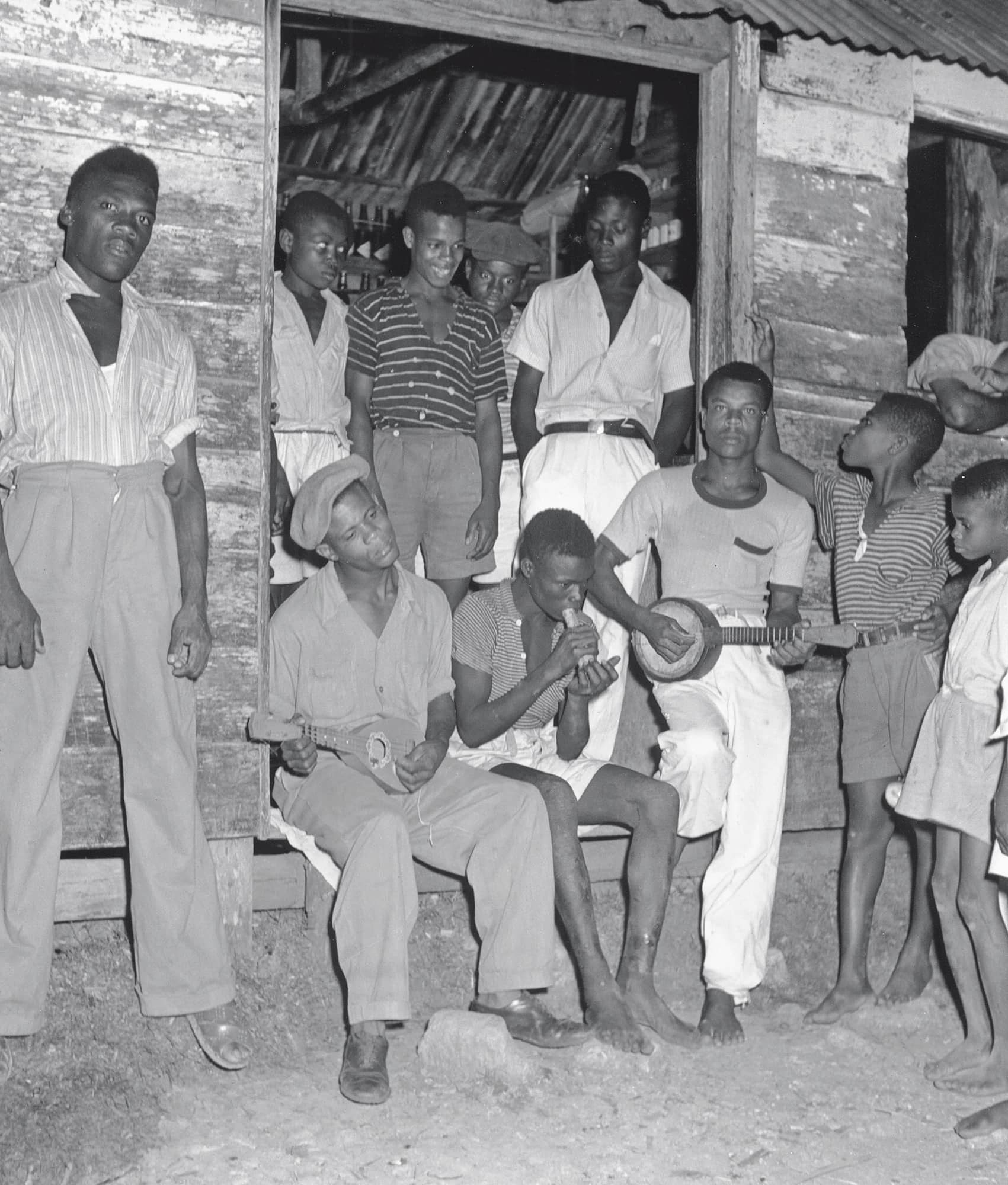 A group of Jamaican musicians plays a small local dance in 1946 the year after - photo 7