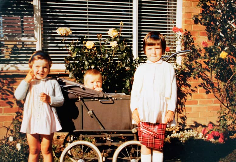 Me aged five with my younger sisters in the first flower-filled garden planted - photo 5