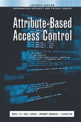 Vincent C. Hu - Attribute-Based Access Control (Artech House Information Security and Privacy)