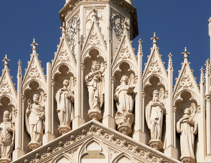 Bas-relief above the central entrance of the church The suffering souls in - photo 4