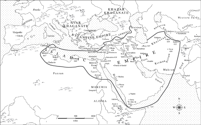 MAP 2 The Arab Empire in AD 685 with approximate dates of major campaigns - photo 8