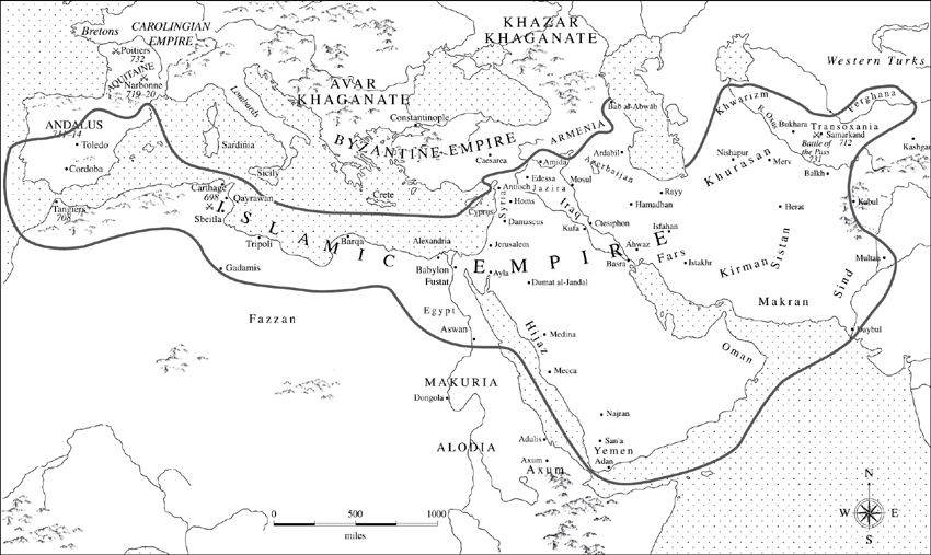 MAP 3 The Arab Empire in AD 750 with approximate dates of major campaigns - photo 9