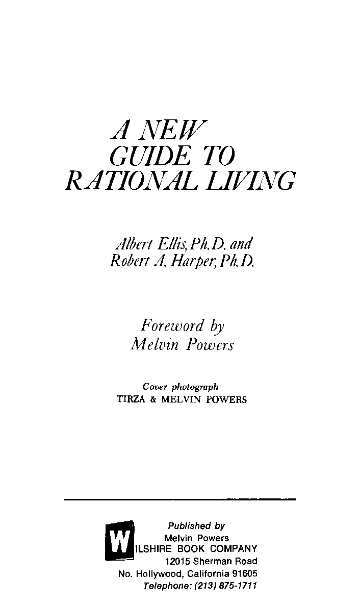 A Guide to Rational Living - photo 3