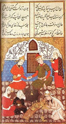 Hafez manuscript of the Divan 1584 Divan of Hafez Persian miniature - photo 12